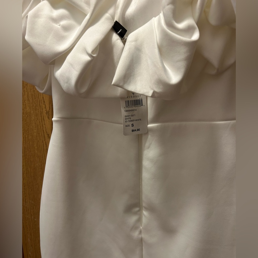 Windsor White Dress Ruffle Strapless Mini Dress - Picture 2 of 5